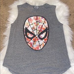 Spider-Man Floral Sleeveless Top